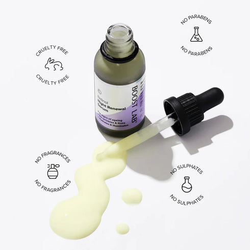 Image of Boost Lab night renewal serum benefits